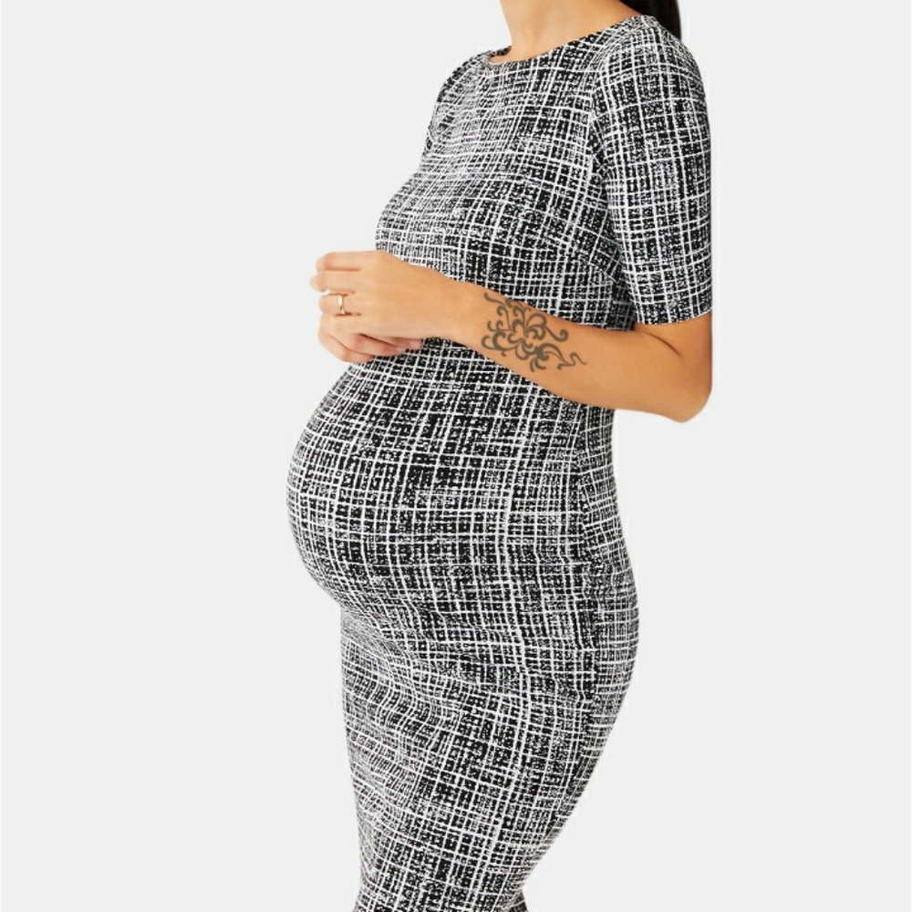 A Pea in the Pod Maternity Sheath Dress Black Med - Picture 1 of 9